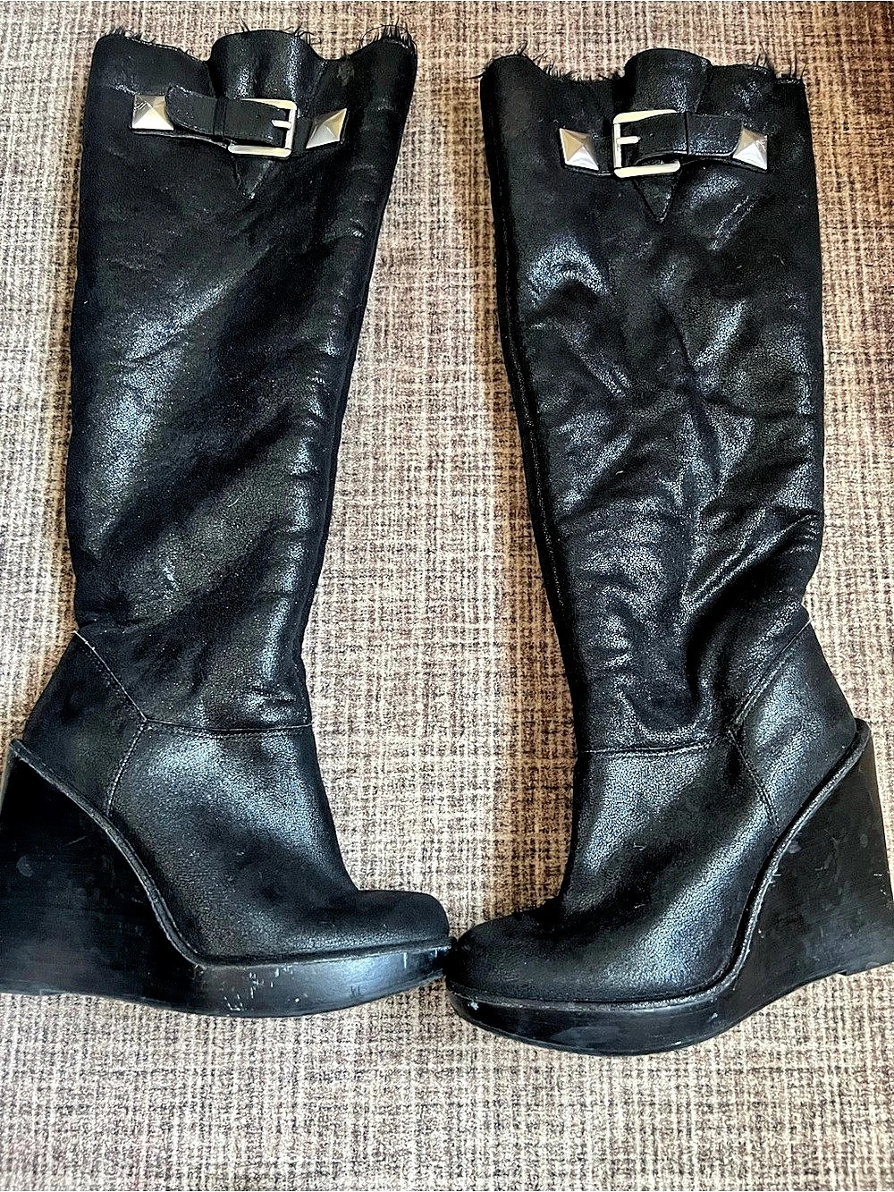 Michael Kors Black Wedge Boots